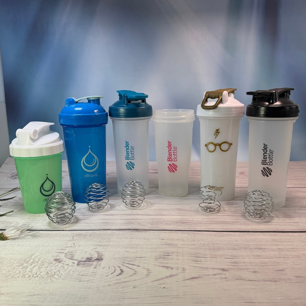 Blender Bottle Shaker Cup Lot 6pk Mixed Sizes Blue Green Harry Potter Gym Gear